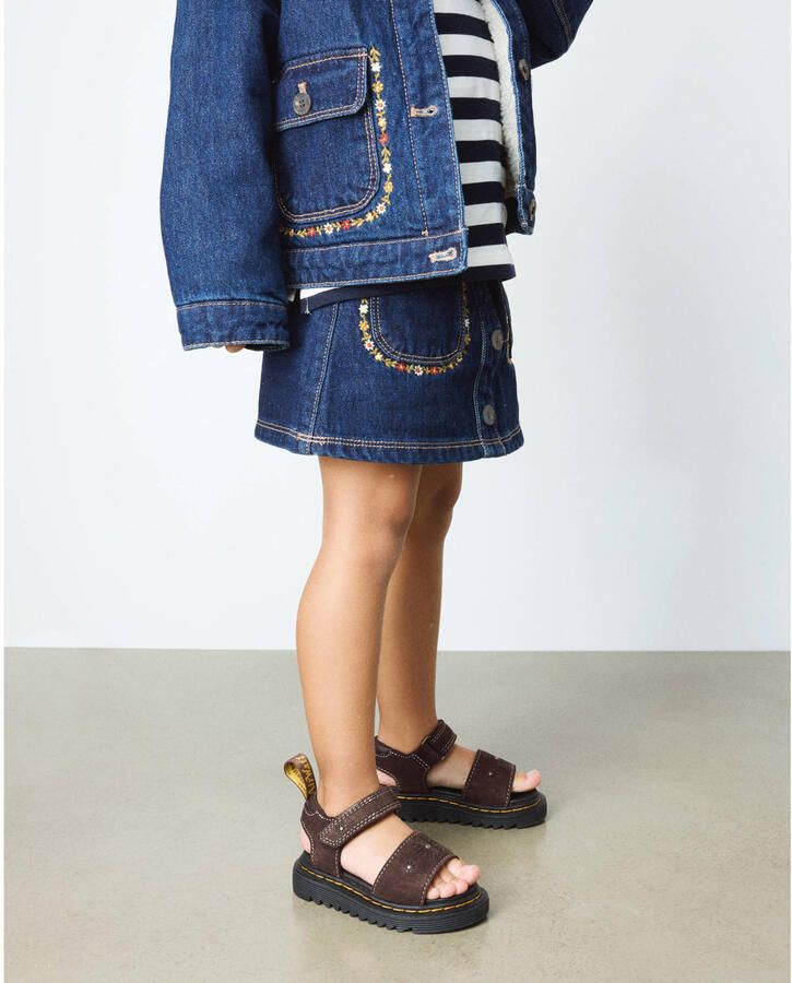 Dr. Martens Peuter Kleuter nubuck sandalen bruin - Foto 8