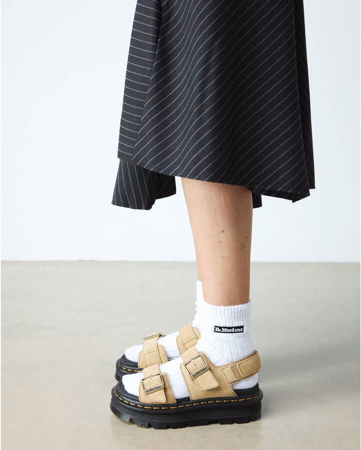 Dr. Martens Sandalen met sleehak ZebZag Sandal Savannah Tan EH Suede - Foto 7