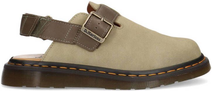 Dr. Martens Jorge II suède slippers met hielband kaki