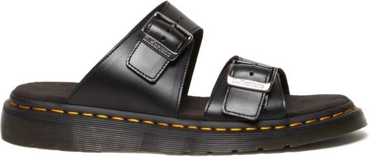 Dr. Martens Zwarte Leren Aniline Pantoffels Black