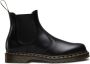 Dr. Martens Klassieke Chelsea-laarzen van glad leer met gele stiksels en AirWair-logo Black - Thumbnail 2