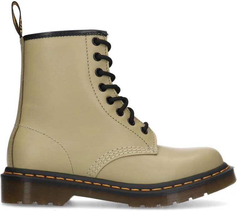 Dr. Martens leren veterboots licht olijfgroen