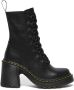 Dr. Martens Zwarte dameslaarzen met middelhoge hak en veters Zwart Dames - Thumbnail 2