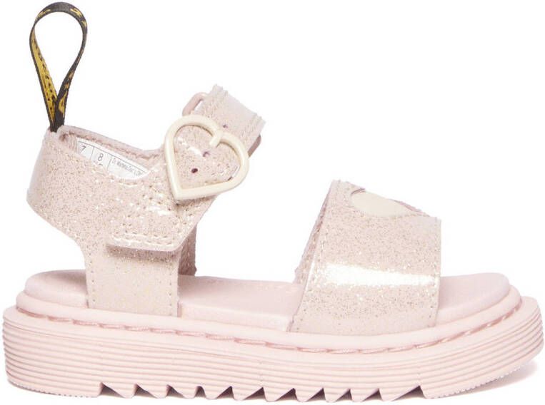Dr. Martens Marlowe Hearts T leren sandalen Powder Pink