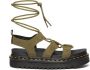 Dr. Martens Nartilla leren sandalen olijfgroen - Thumbnail 1