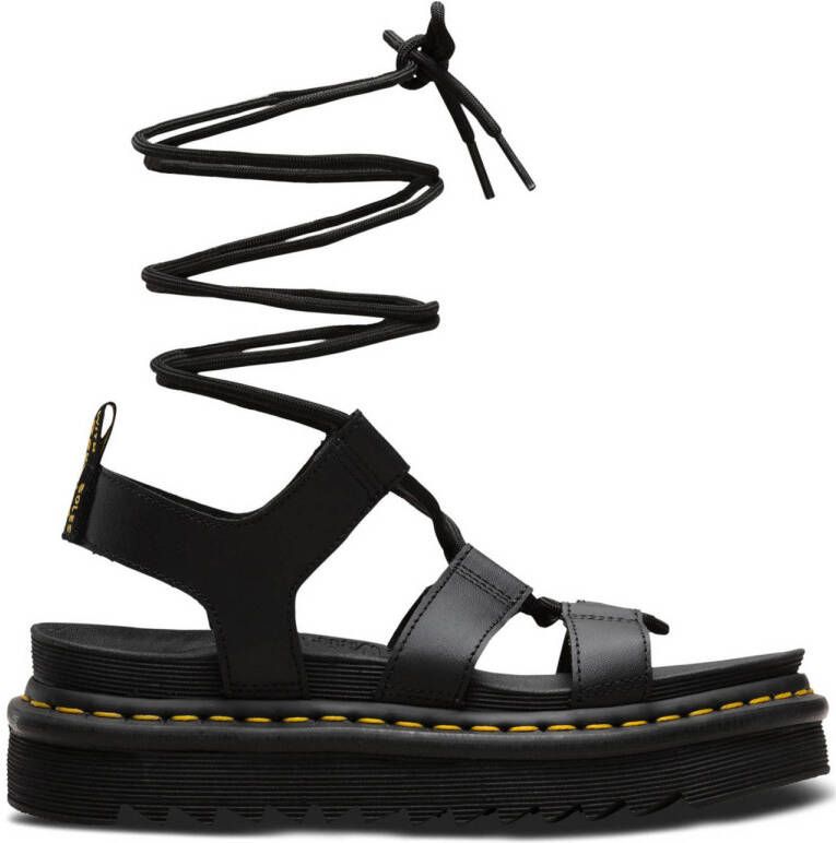 Dr. Martens Minimalistische leren sandalen met unieke veters en lichtgewicht EVA-zool Zwart Dames - Foto 2