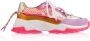 DWRS Bonney chunky leren sneakers roze lila oranje - Thumbnail 1