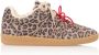 DWRS CARPI leopard teddy gevoerde suède sneakers met panterprint beige zwart - Thumbnail 1