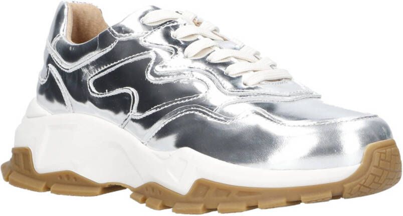 DWRS Chester leren sneakers zilver