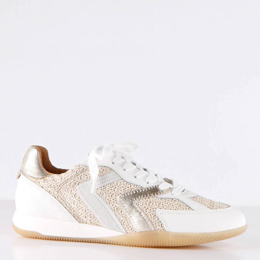 DWRS Hiki Raffia leren sneakers wit beige - Foto 2