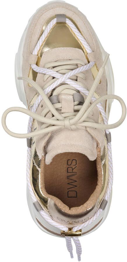 DWRS Jupiter chunky leren sneakers goud beige - Foto 2