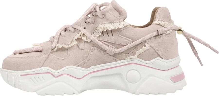 DWRS Jupiter Crochet leren chunky sneakers lichtroze - Foto 2