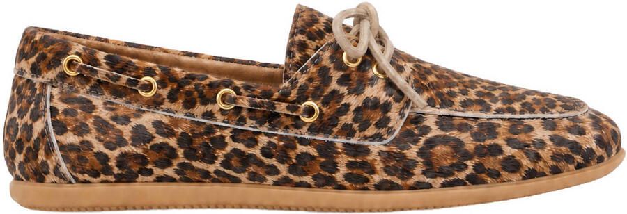 DWRS LATTY leopard leren bootschoenen met panterprint bruin - Foto 3