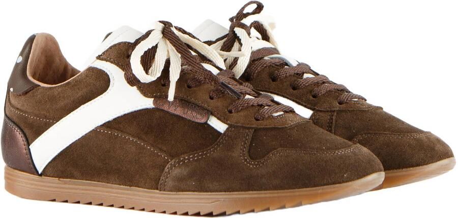 DWRS Sneakers Tula Polka Dot Donker Bruin Off White - Foto 3