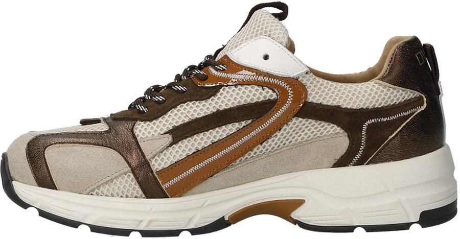 DWRS Neya leren sneakers beige donkerbruin - Foto 2