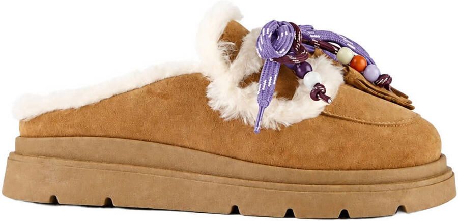 DWRS Nova leren clogs cognac