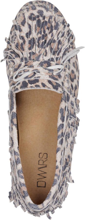 DWRS Parral leren mocassins met panterprint beige - Foto 2