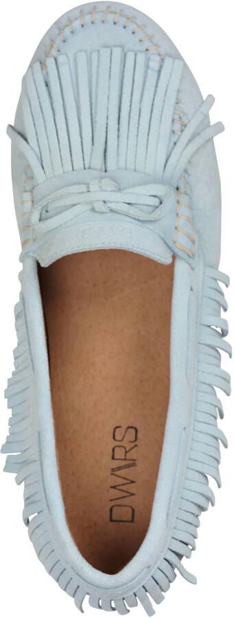 DWRS Parral suède leren mocassins lichtblauw - Foto 2