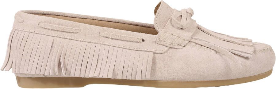 DWRS Parral suède leren mocassins lichtroze