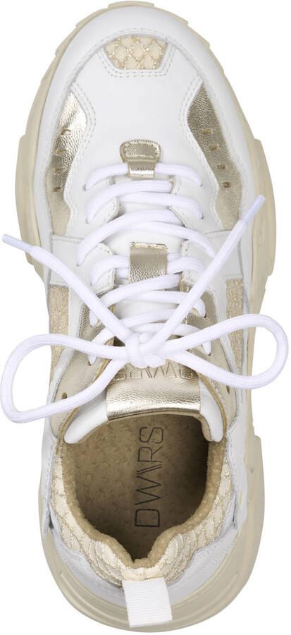 DWRS Pluto chunky leren sneakers beige wit - Foto 3