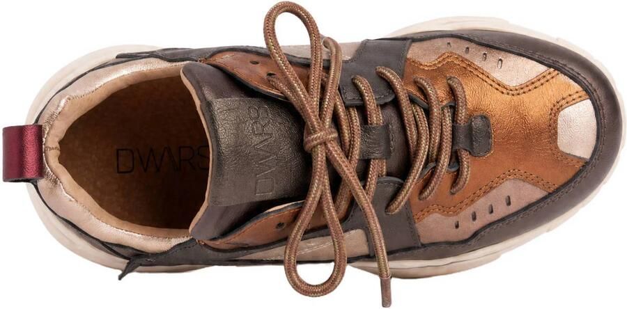 DWRS Pluto leren sneakers chunky donkerbruin - Foto 3