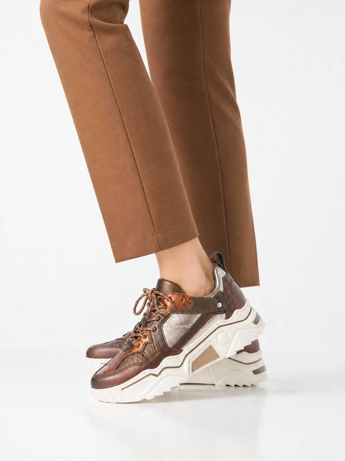 DWRS Pluto leren sneakers chunky donkerbruin - Foto 2