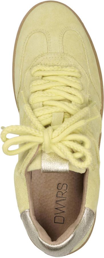 DWRS Poona suède sneakers lichtgeel - Foto 3