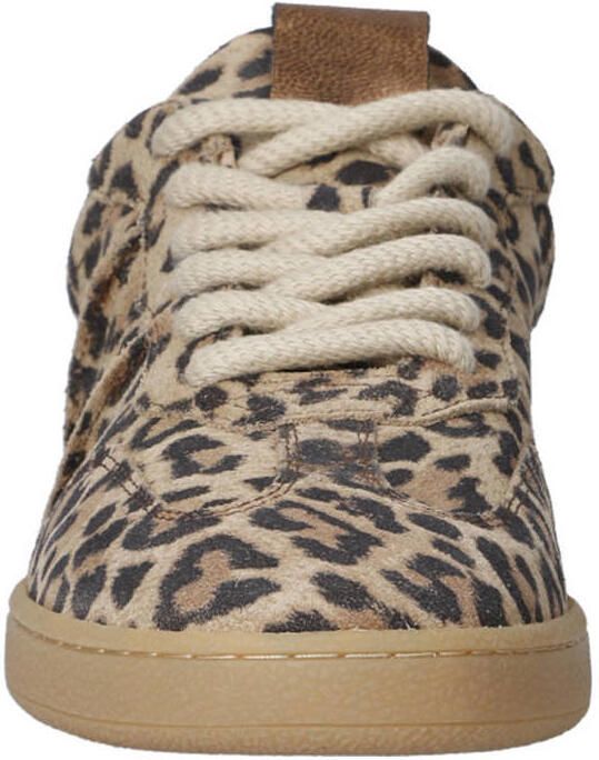 DWRS Poona suède sneakers `met panterprint beige zwart - Foto 3