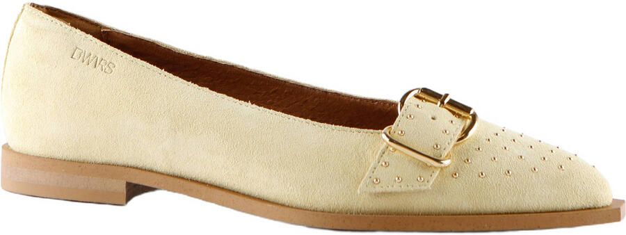 DWRS Port Vila suède leren loafers met siergesp lichtgeel - Foto 2