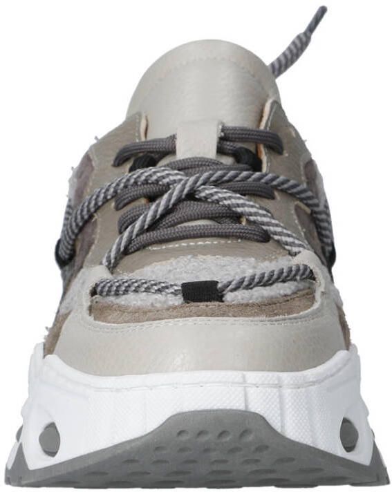 DWRS Saturnus teddy chunky suède sneakers grijs - Foto 2