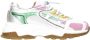 DWRS ISOLA chunky leren sneakers wit roze groen - Thumbnail 1
