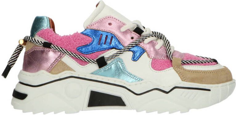 Dwrs Dames Sneakers Jupiter Terry Pink blue Rose