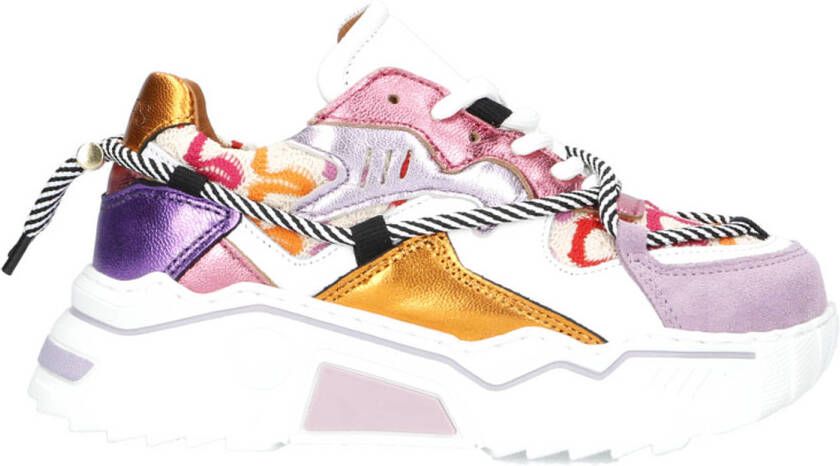 DWRS Jupiter chunky leren sneakers roze lila