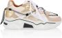 DWRS LABEL Jupiter metallic White Champagne Wit Leer Lage sneakers Dames - Thumbnail 1