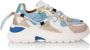 DWRS Pluto leren sneakers met pailletten roze blauw Meisjes Leer Meerkleurig 33 - Thumbnail 8
