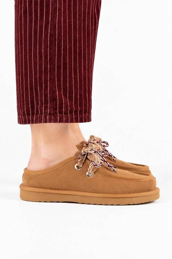 DWRS Pula leren clogs cognac - Foto 2