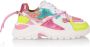 DWRS Jupiter leren sneakers roze geel Leer Meerkleurig 35 - Thumbnail 1