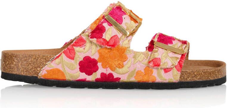 DWRS Madeira slippers roze oranje