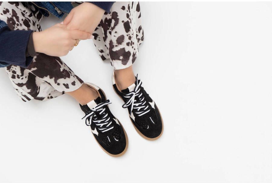 DWRS Mirabel verniz suède sneakers zwart