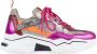 DWRS LABEL DWRS Pluto Steel Fuchsia Roze Leer Lage sneakers Dames - Thumbnail 1