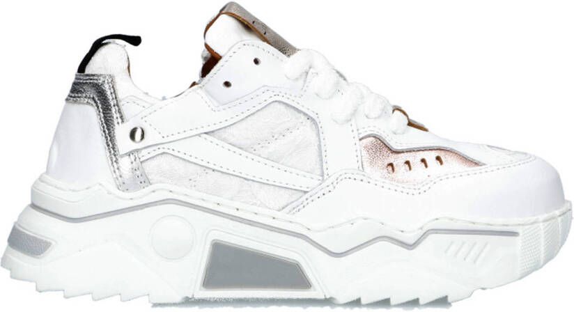DWRS Pluto chunky leren sneakers wit rosé