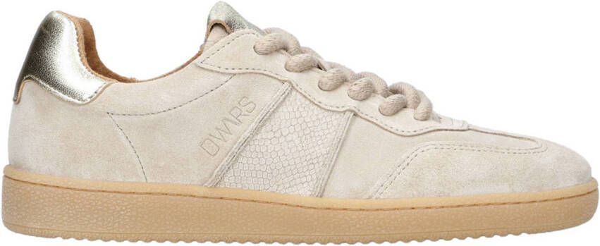 DWRS The label DWRS Dames Sneaker Beige Stof Leer