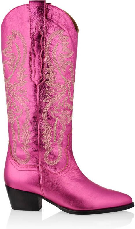 DWRS LABEL DWRS Metallic Westernboots Tulsa fuchsia