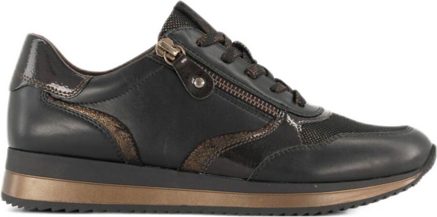 Easy Street comfort leren sneakers zwart brons