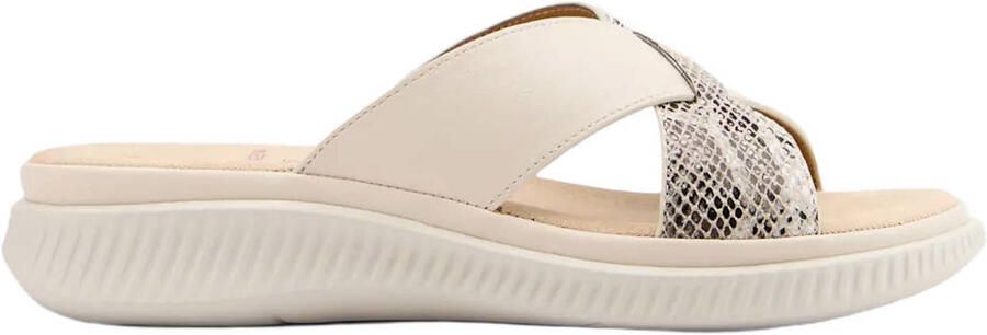 Easy Street imitatieleren slippers beige bruin