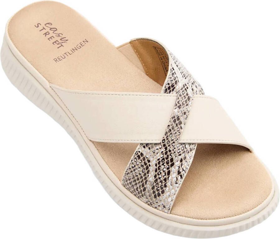 Easy Street imitatieleren slippers beige bruin - Foto 2