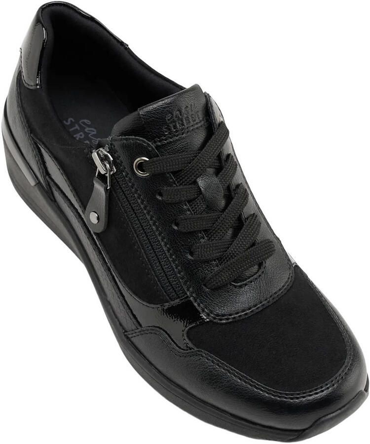 Easy Street imitatieleren sneakers zwart - Foto 2