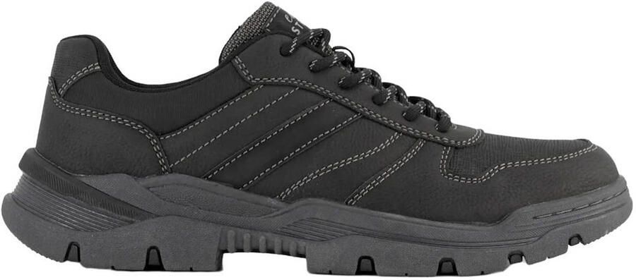 Easy Street imitatieleren veterschoenen met profielzool zwart