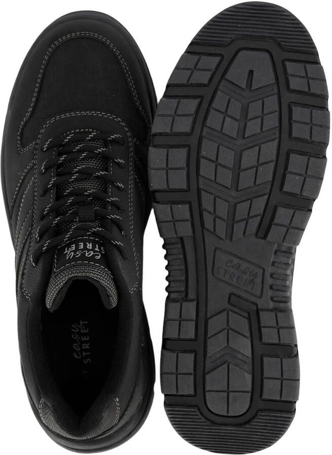 Easy Street imitatieleren veterschoenen met profielzool zwart - Foto 2