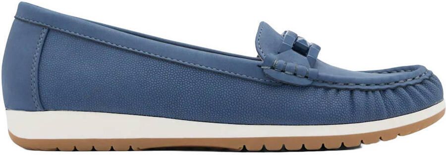 Easy Street leren mocassins blauw